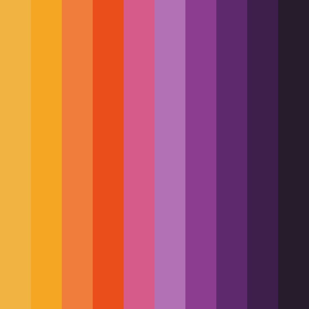 Download sunset orange and purple color palette PNG image (square)