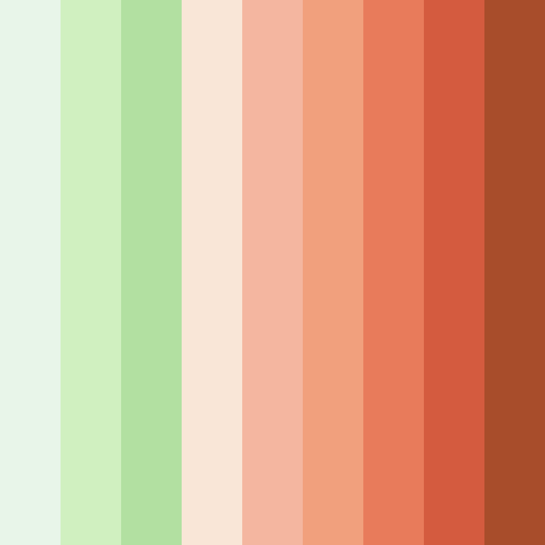 Download peachy meadow bliss color palette PNG image (square)