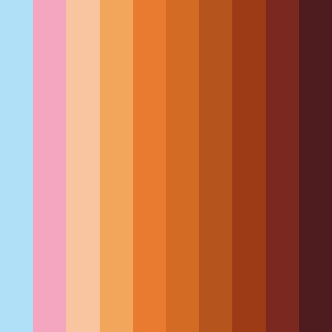 Download sunset blue color palette PNG image (square)