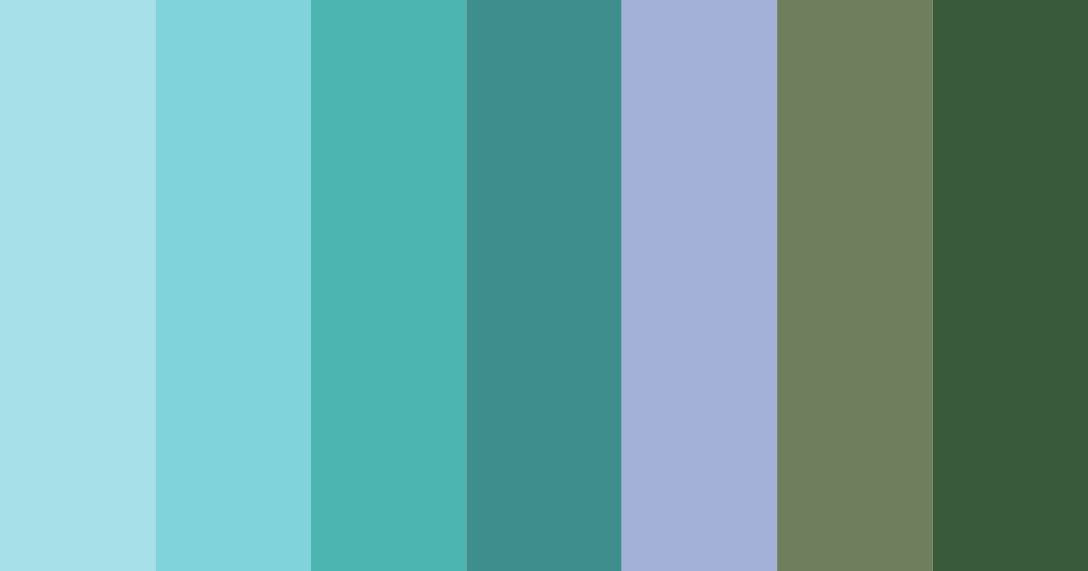 Download serene forest oasis color palette PNG image (landscape)