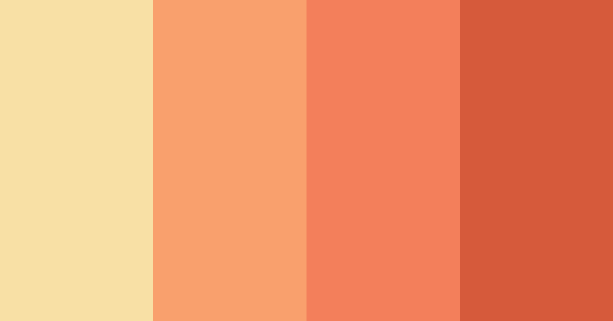 Download citrus sunset serenade color palette PNG image (landscape)