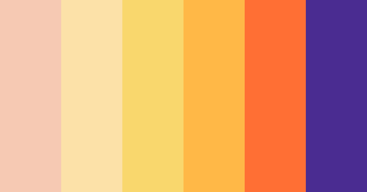 Download citrus twilight serenade color palette PNG image (landscape)