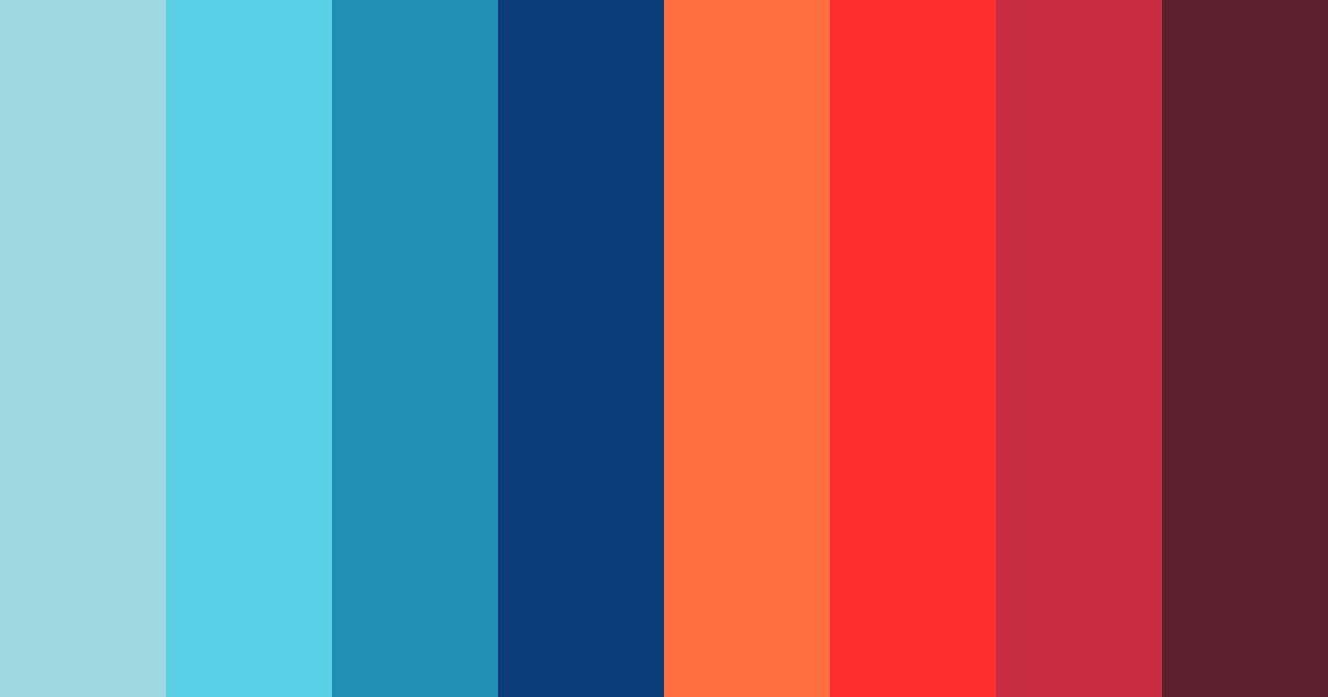 Download teal sunset color palette PNG image (landscape)