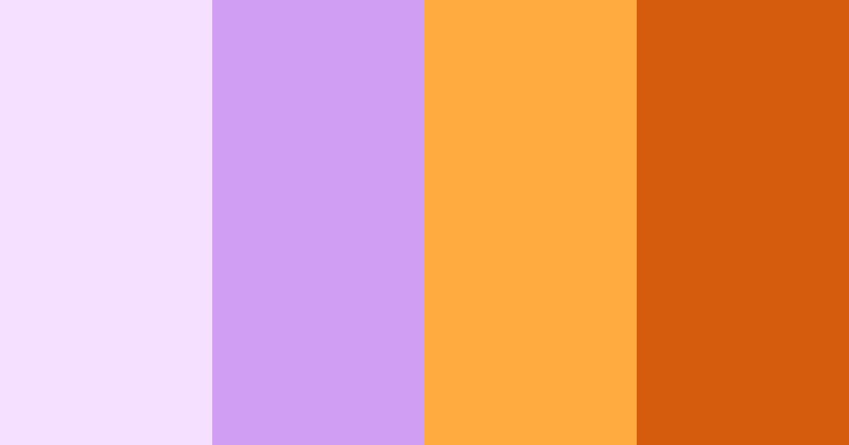 Download electric violet and bright tangerine color palette PNG image (landscape)