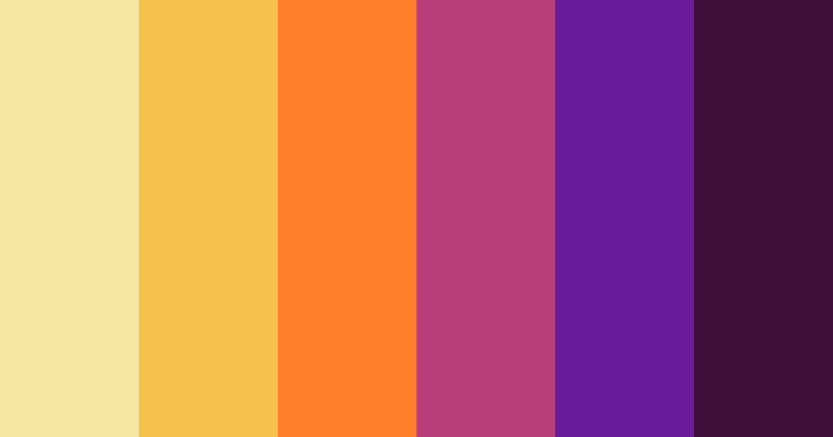 Download electric purple and bright tangerine color palette PNG image (landscape)