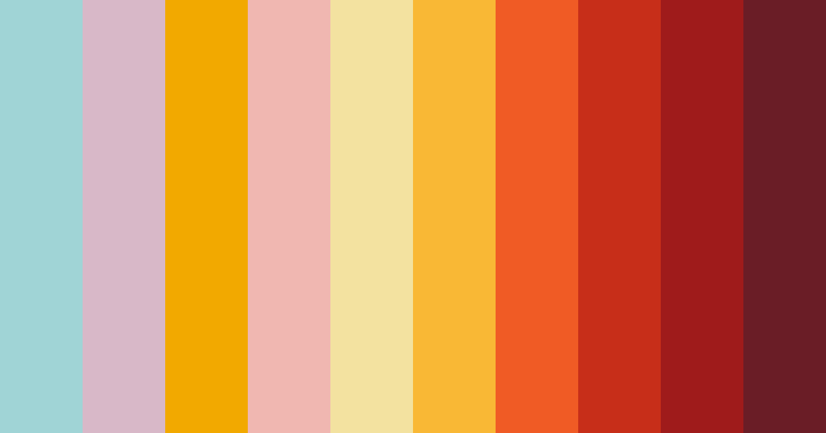 Download tropical sorbet color palette PNG image (landscape)