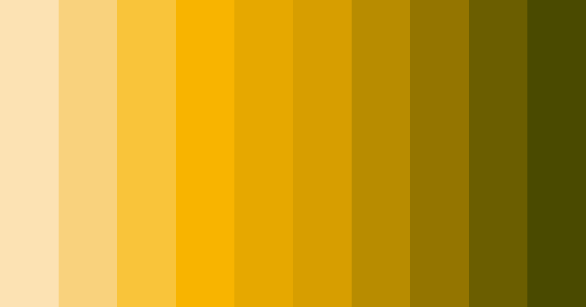 Download golden shades color palette PNG image (landscape)