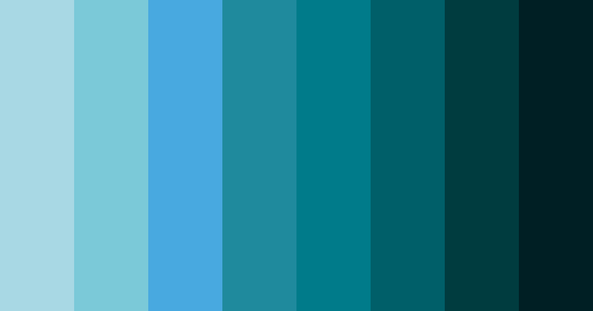 Download ocean blue color palette PNG image (landscape)