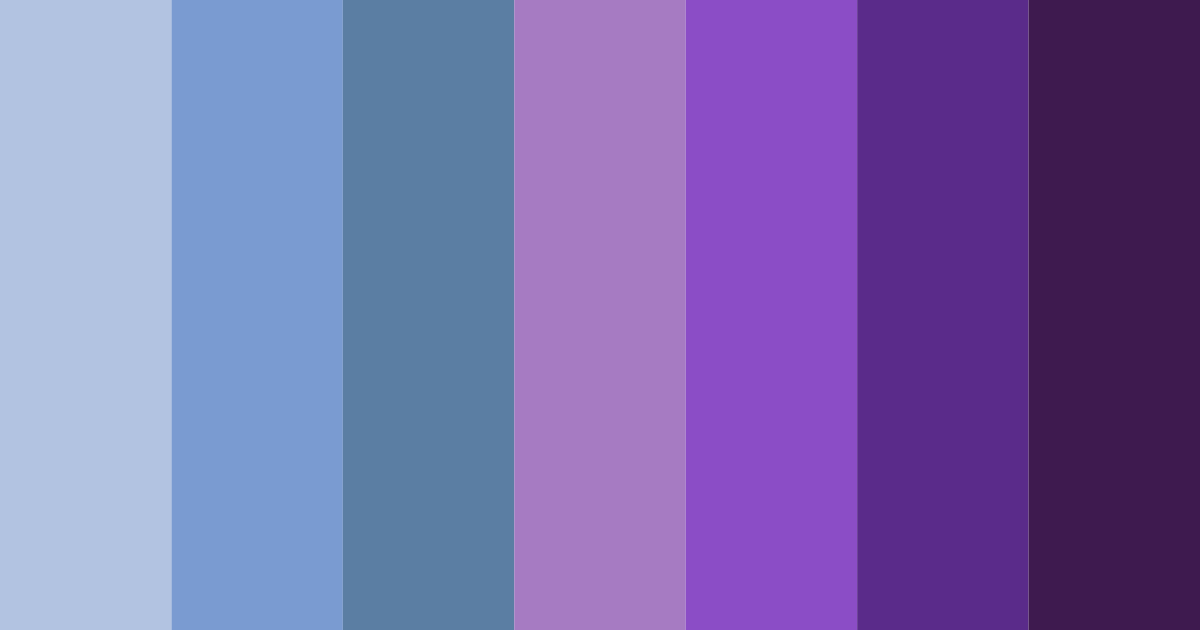 Download shades of blue and purple color palette PNG image (landscape)