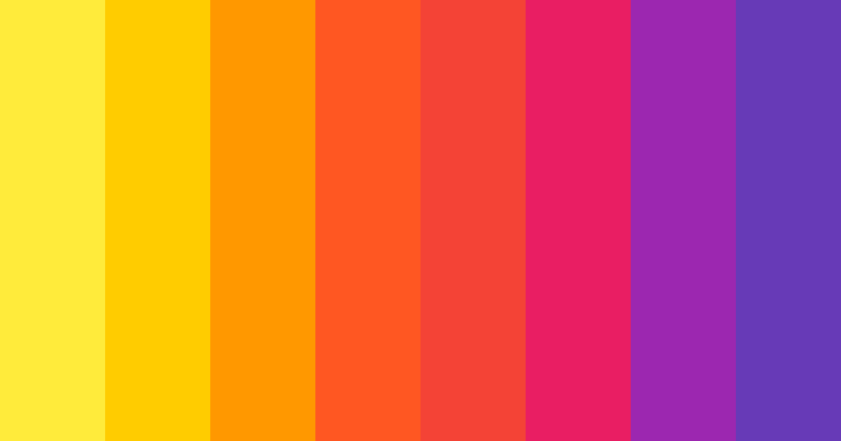 Download vibrant yellow orange red purple color palette PNG image (landscape)