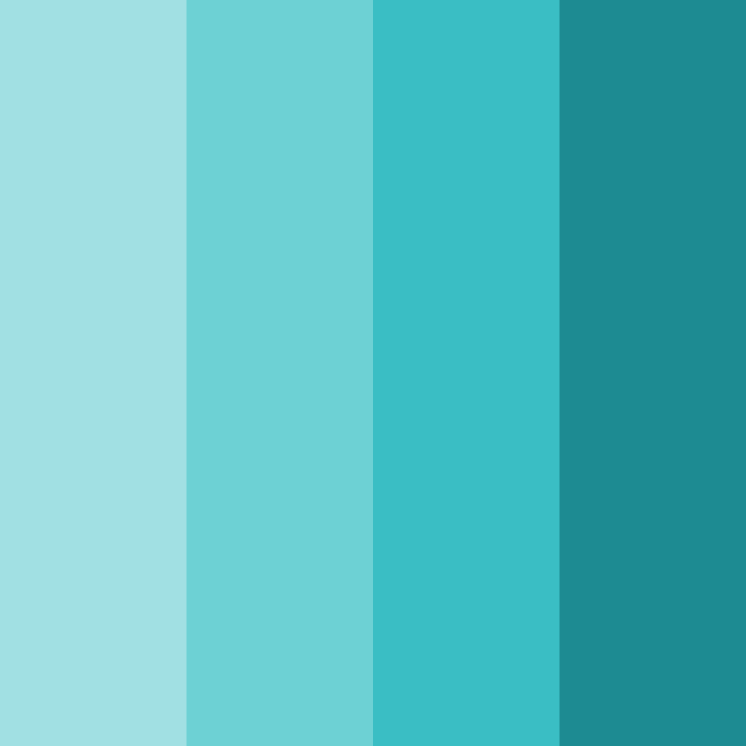 Download aqua shades color palette PNG image (square)