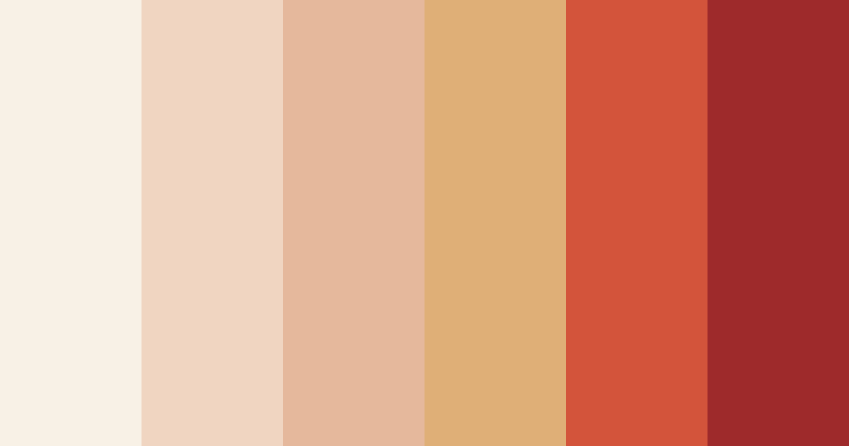 Download peachy tones color palette PNG image (landscape)
