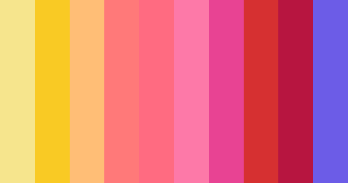 Download vibrant pink color palette PNG image (landscape)