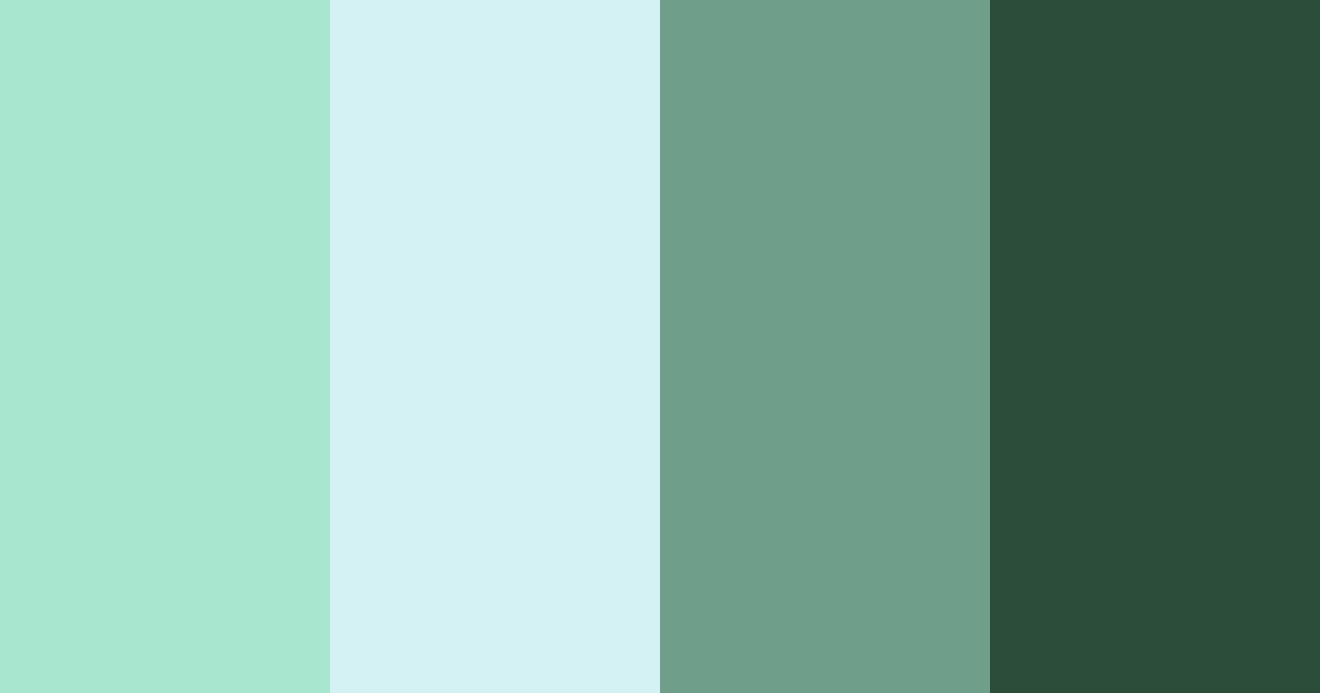 Download elegant green color palette PNG image (landscape)