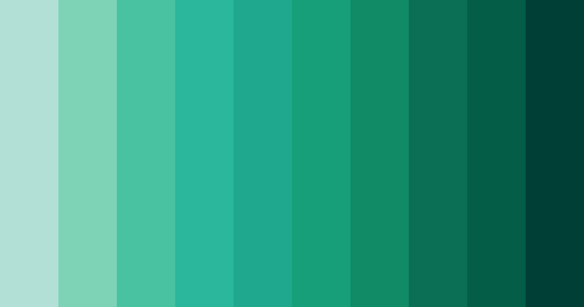 Download green ocean color palette PNG image (landscape)