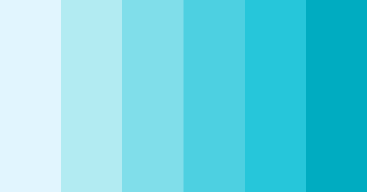 Download teal elegance color palette PNG image (landscape)