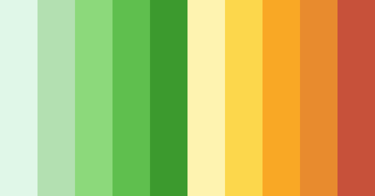 Download shades of green and yellow color palette PNG image (landscape)