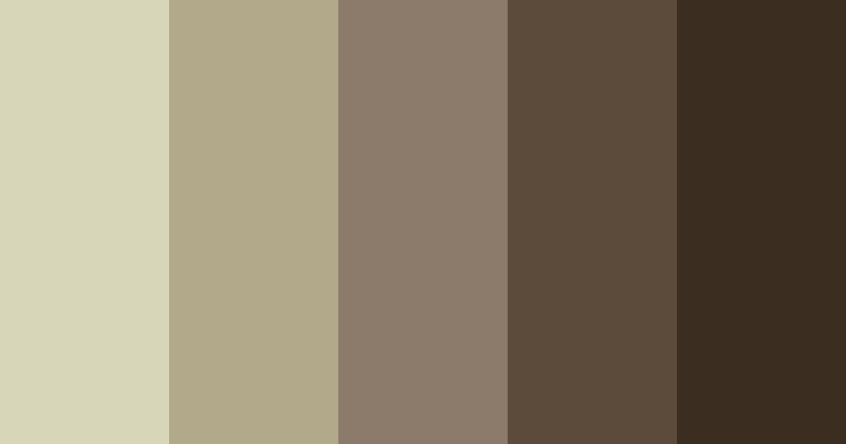 Download shades of olive brown color palette PNG image (landscape)