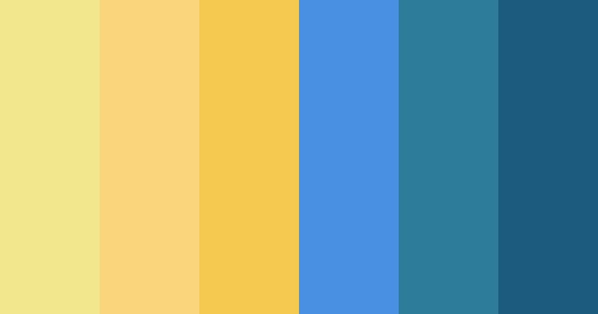 Download blue and yellow harmony color palette PNG image (landscape)