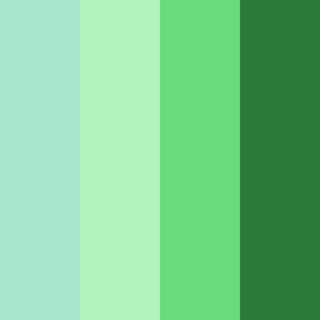 Download shades of grass green color palette PNG image (square)