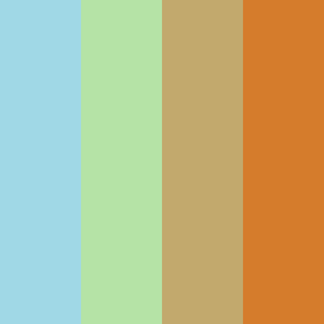 Download ocean green brown orange color palette PNG image (square)