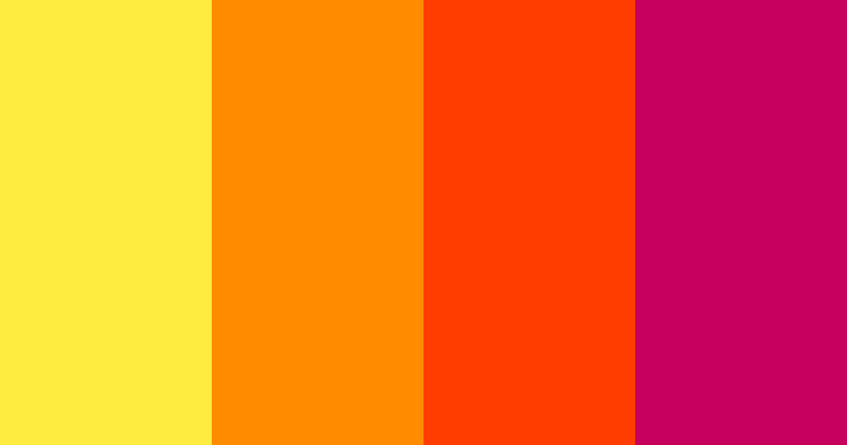 Download vibrant yellow color palette PNG image (landscape)
