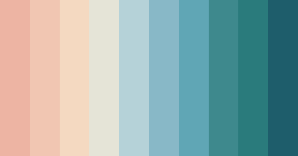 Download serene sands and ocean blues color palette PNG image (landscape)
