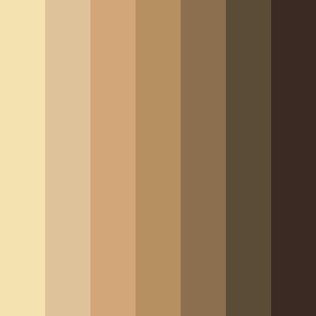 Download earthy brown color palette PNG image (square)