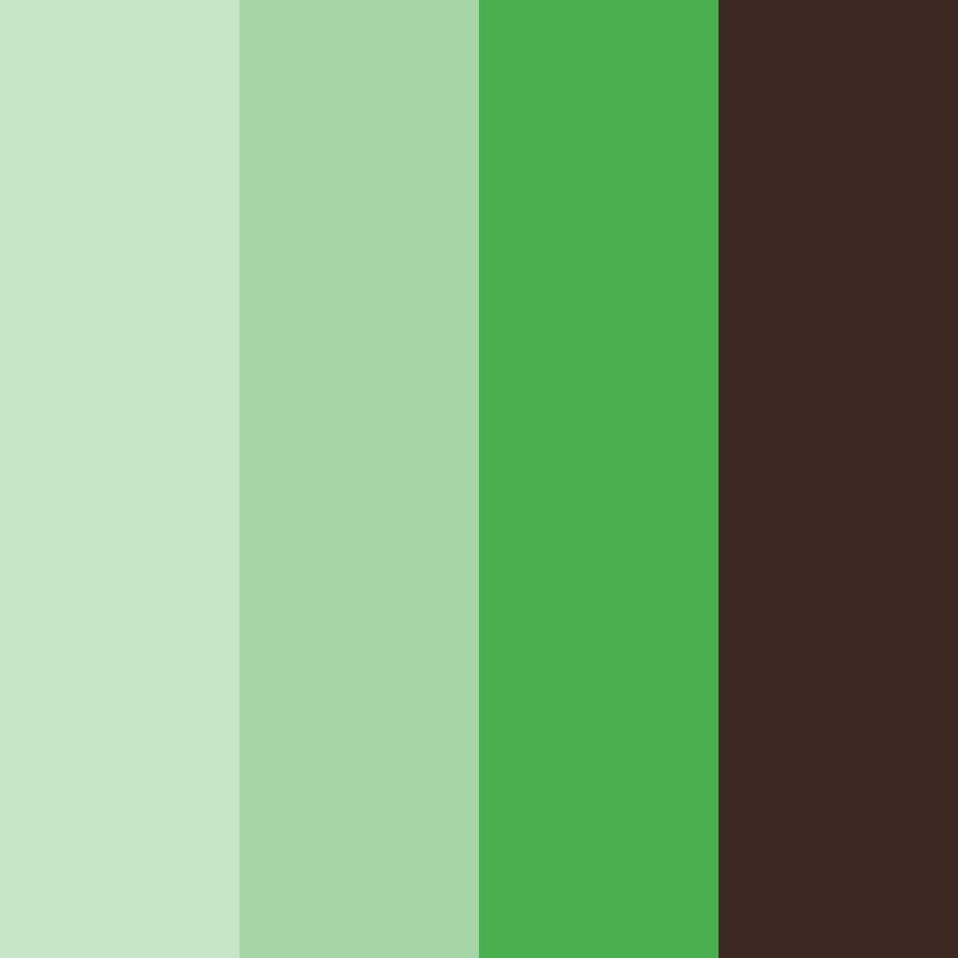 Download shades of green brown color palette PNG image (square)
