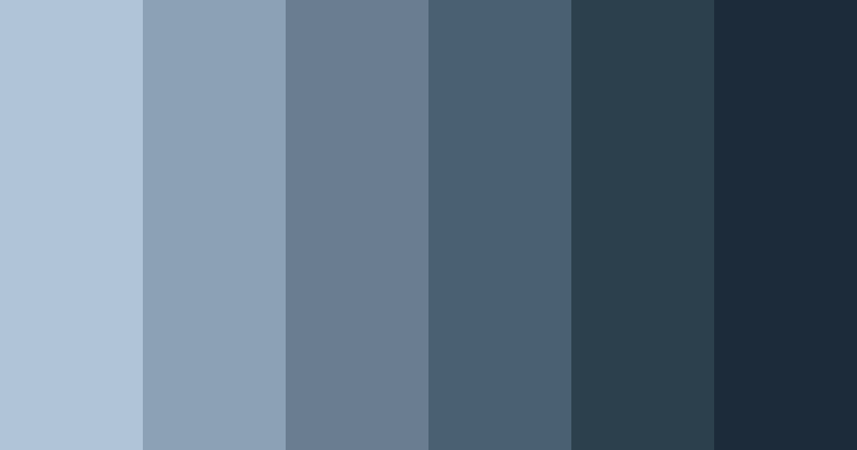 Download blue gray shades color palette PNG image (landscape)