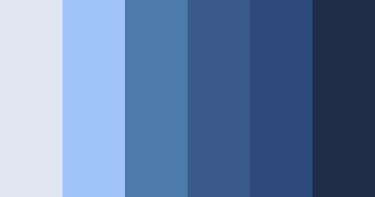 Download shades of blue space color palette PNG image (landscape)