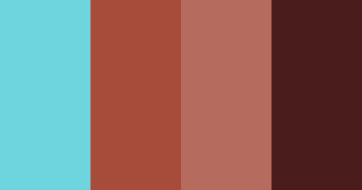 Download teal and coral color palette PNG image (landscape)