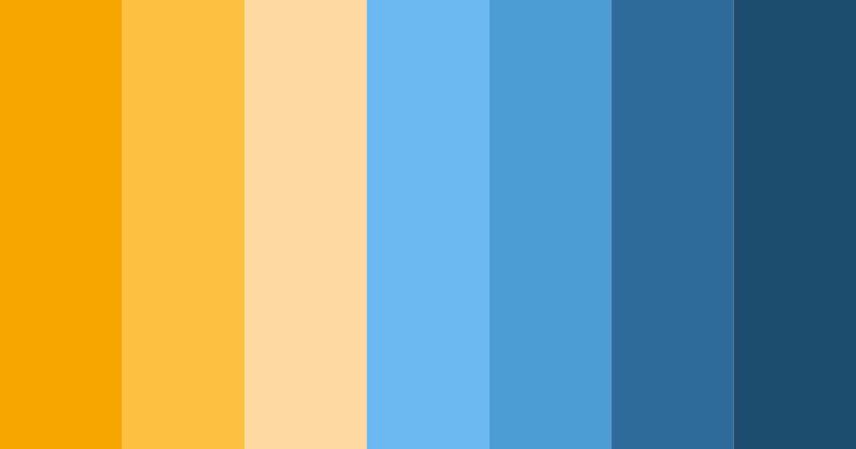 Download orange blue harmony color palette PNG image (landscape)