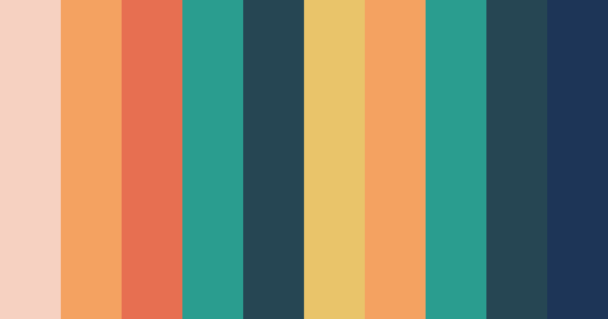 Download colorful blue color palette PNG image (landscape)