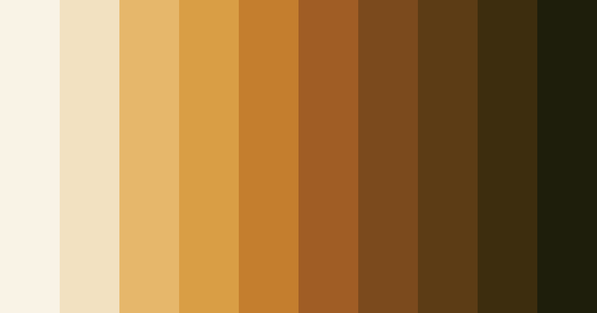 Download golden autumn hues color palette PNG image (landscape)