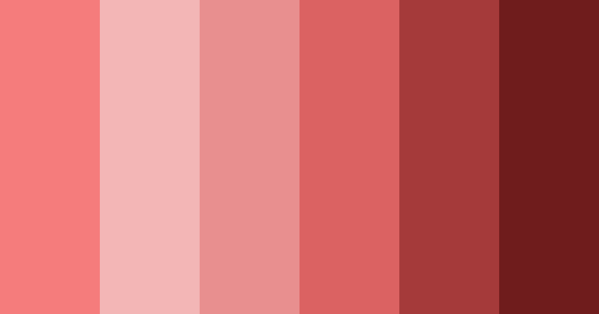 Download shades of red color palette PNG image (landscape)