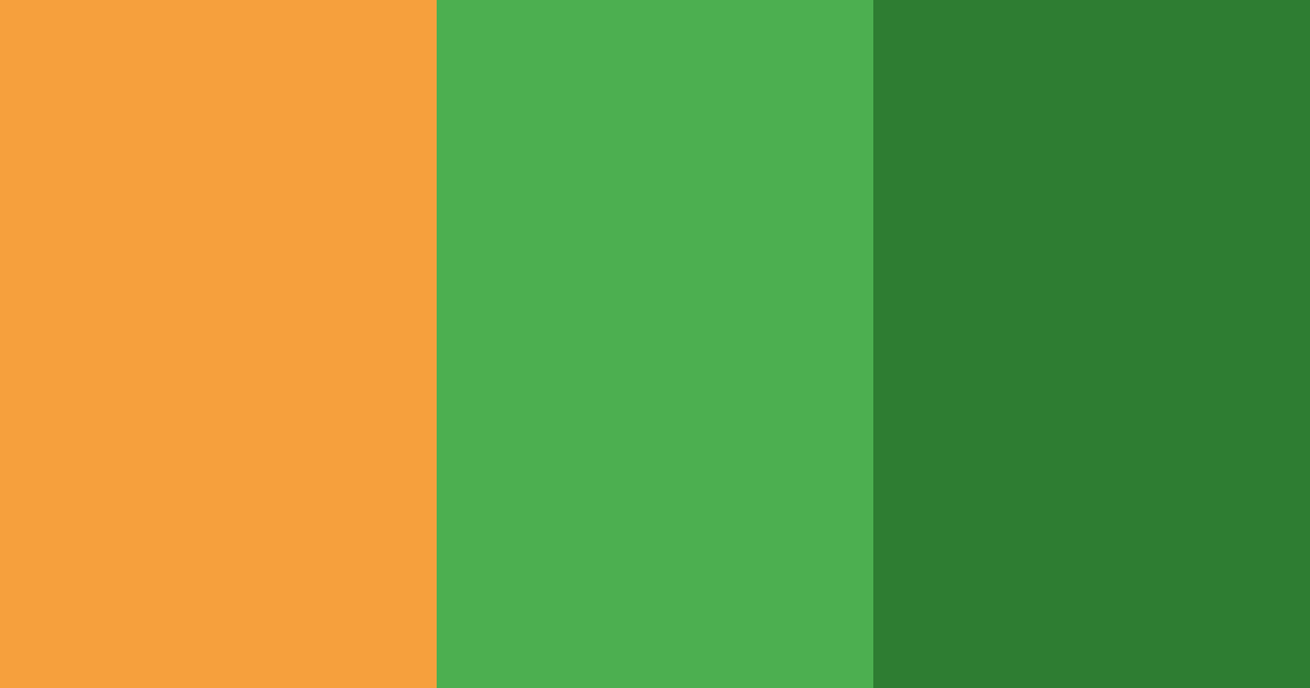 Download orange green harmony color palette PNG image (landscape)