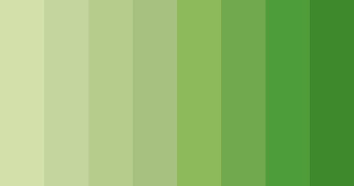 Download green shades color palette PNG image (landscape)