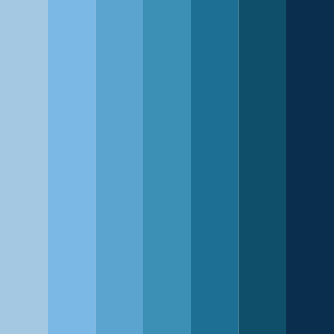 Download navy blue ocean color palette PNG image (square)