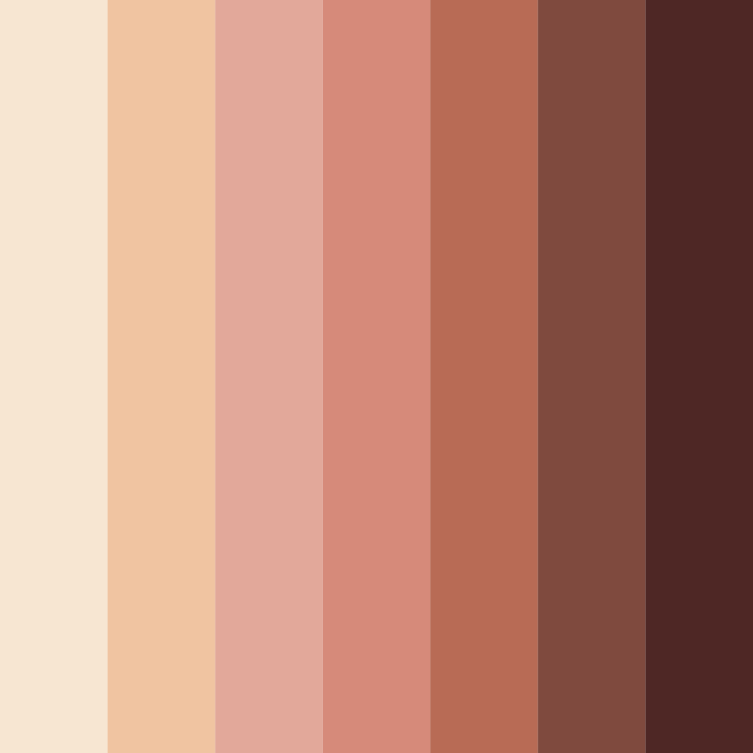 Download coffee brown color palette PNG image (square)