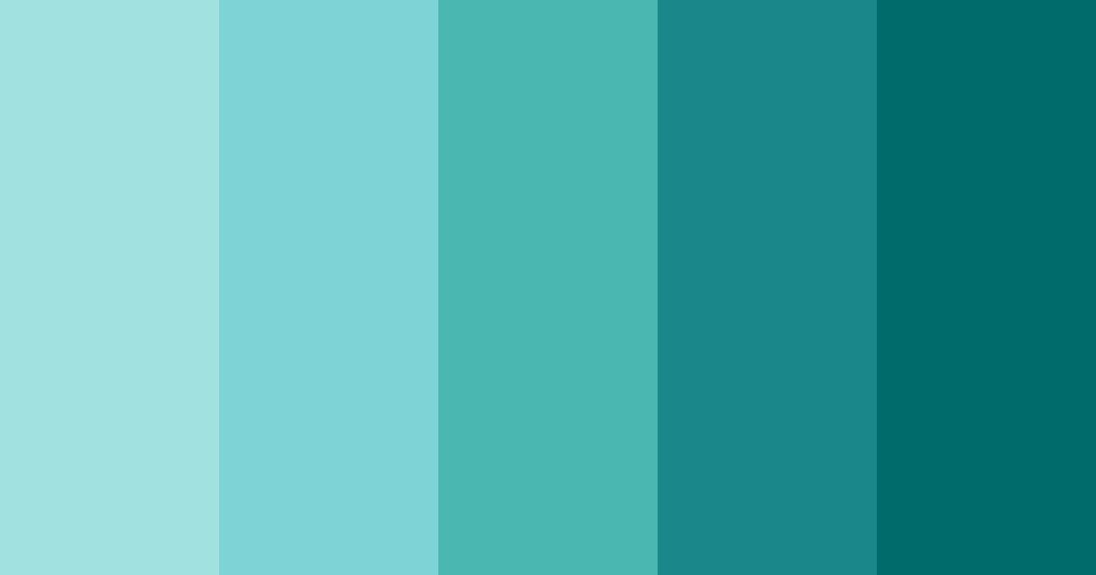 Download teal shades color palette PNG image (landscape)