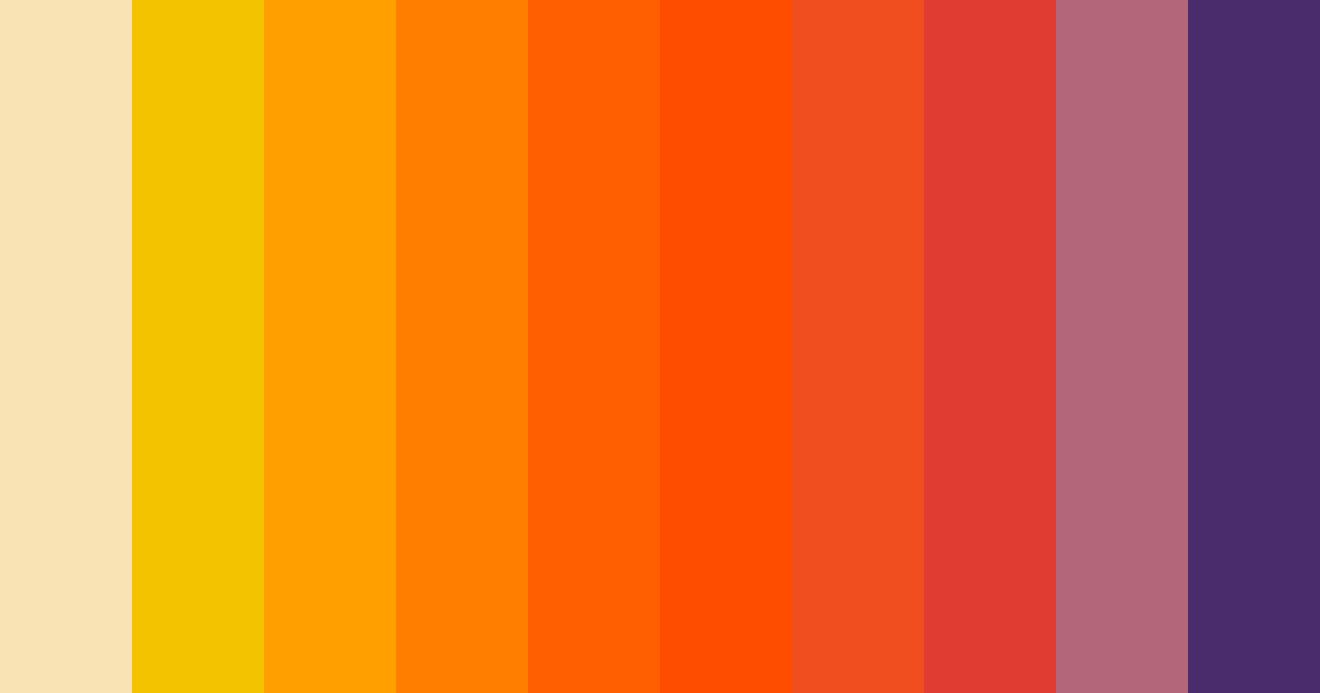 Download saffron sunset color palette PNG image (landscape)