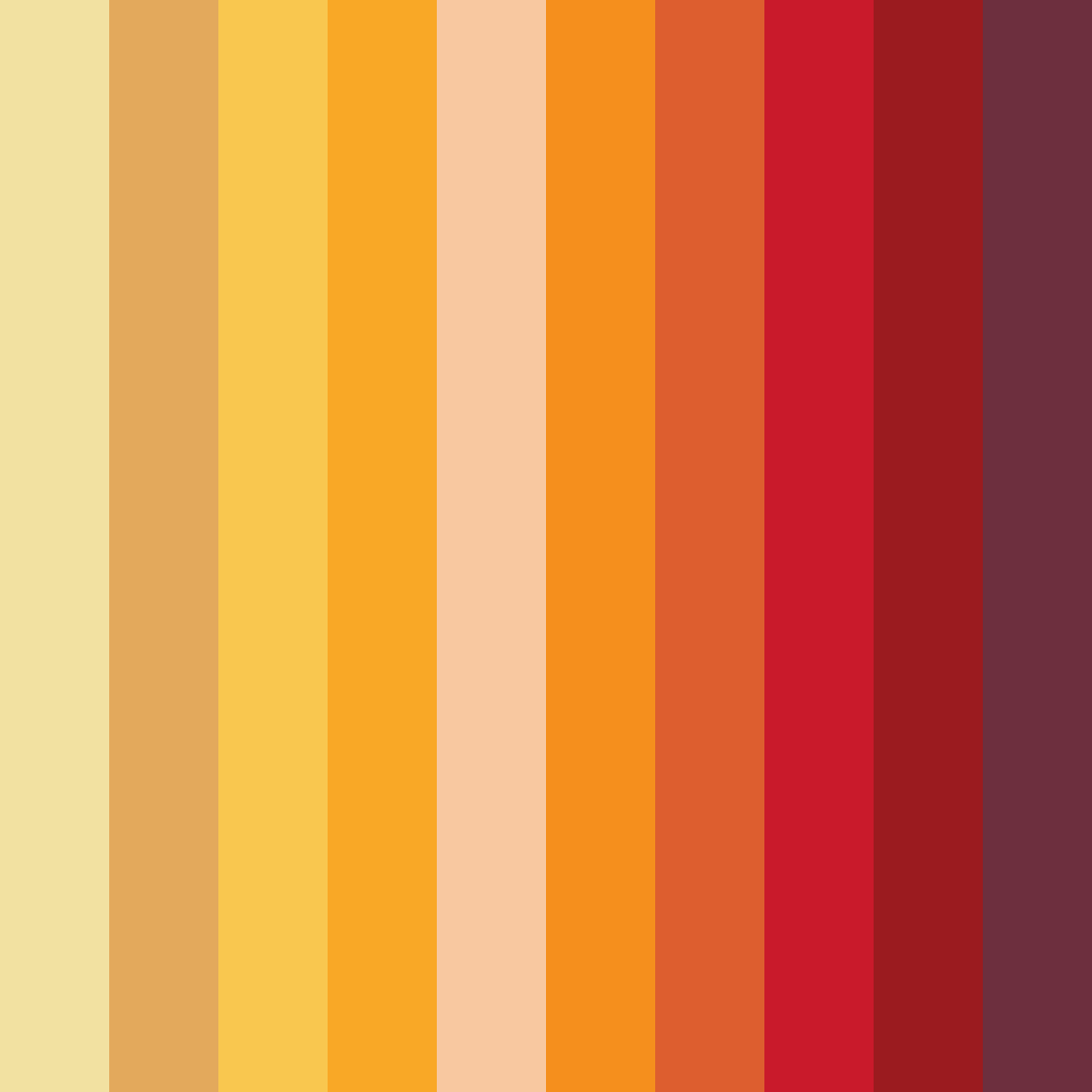 Download saffron sunset color palette PNG image (square)