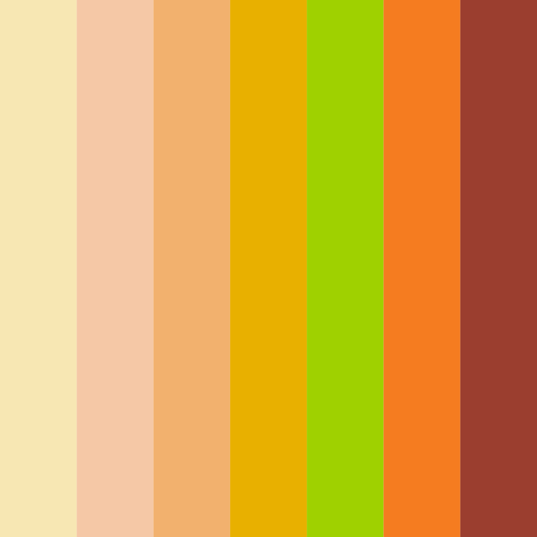 Download citrus sunrise delight color palette PNG image (square)