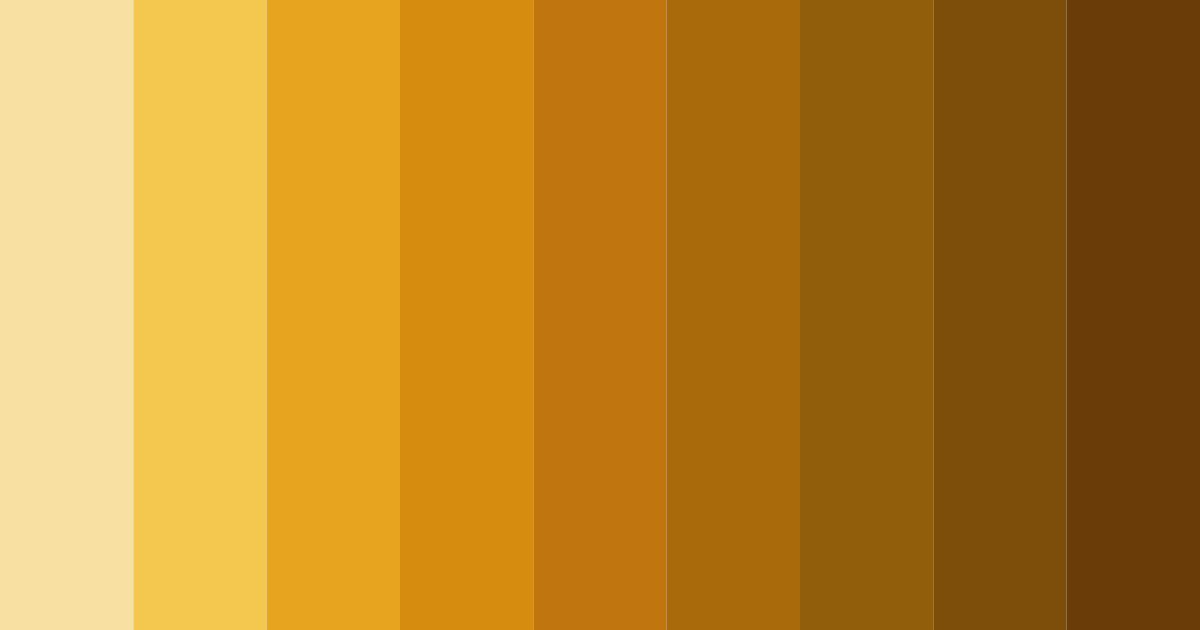 Download golden shades color palette PNG image (landscape)