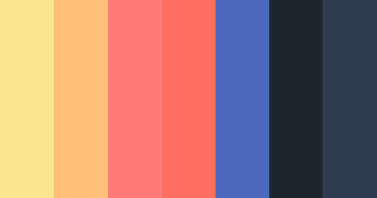 Download rainbow shades color palette PNG image (landscape)