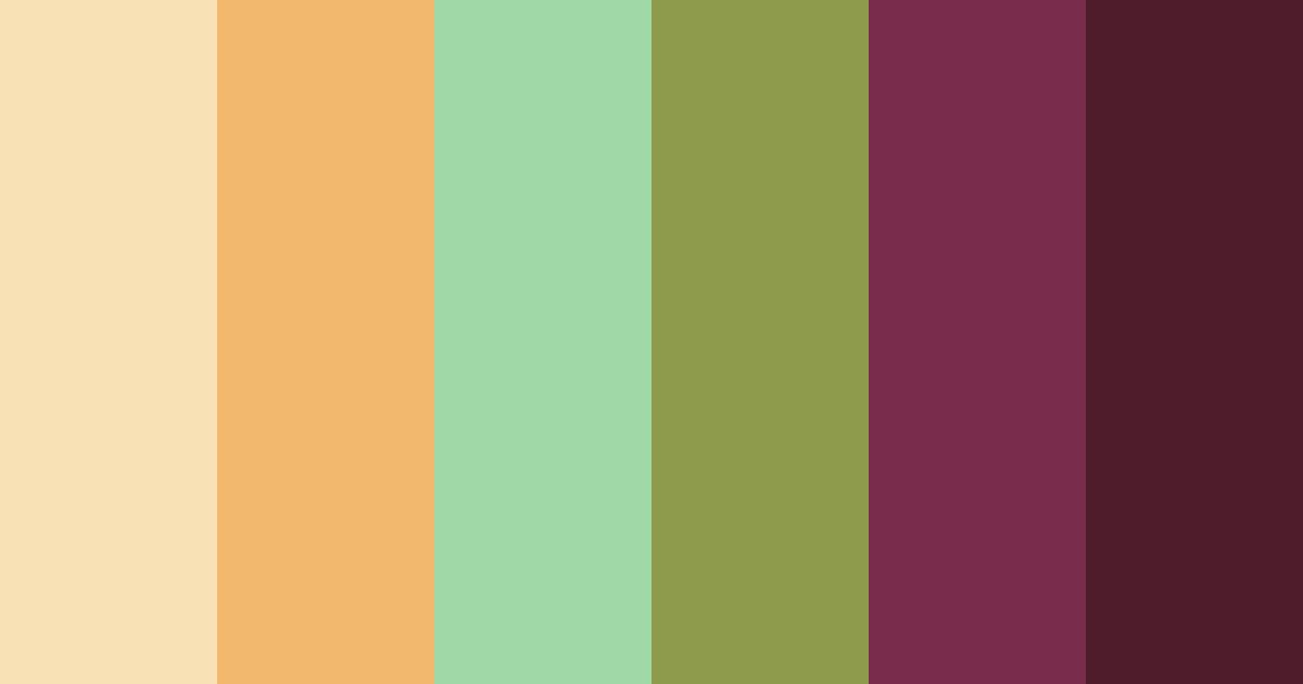 Download tropical orchard harmony color palette PNG image (landscape)