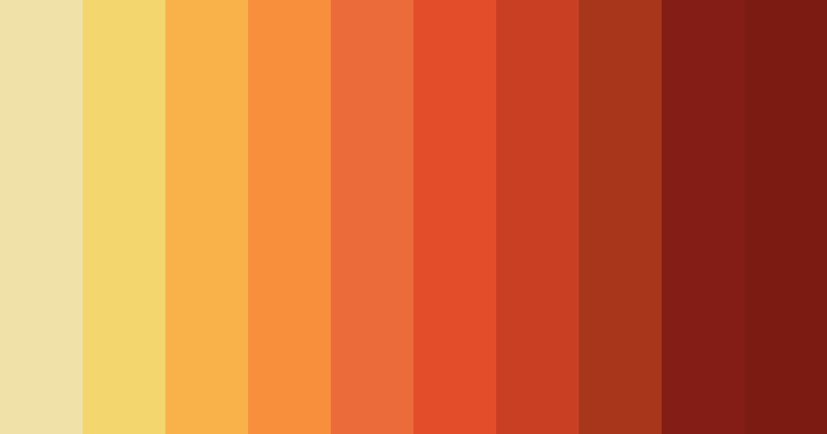 Download warm orange color palette PNG image (landscape)