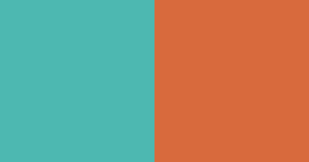 Download teal and coral dream color palette PNG image (landscape)