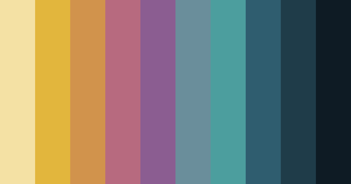 Download vintage blue color palette PNG image (landscape)